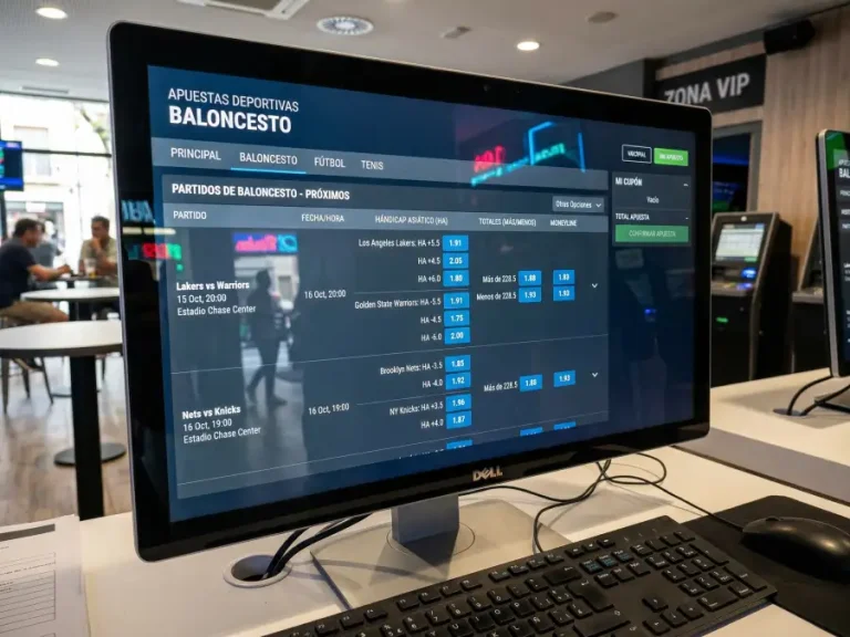Pantalla de apuestas mostrando diferentes lineas de handicap asiatico